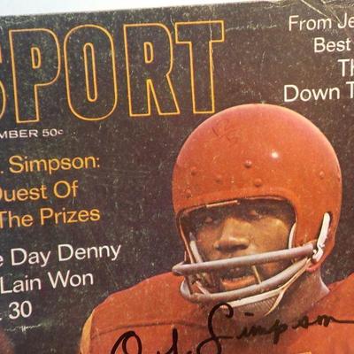 Signed Magazine of OJ. Simpson in his USC years. Full copy.