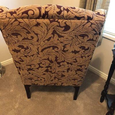 #7 Wing-Back Chair w/Ottoman 