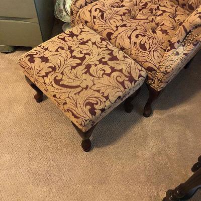 #7 Wing-Back Chair w/Ottoman 