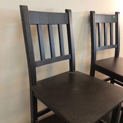 #33 Dark Wood Kitchen table w/4 Chairs