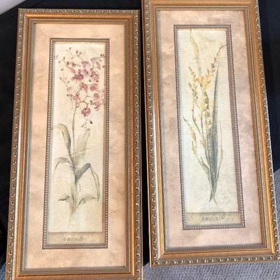 #65 Orchid and Freesia Art Prints Framed. 