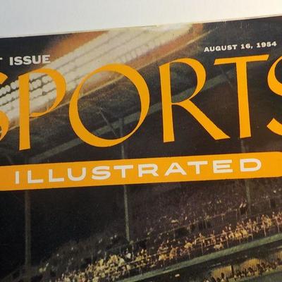 Sports Illustrated first Issue reprint and signed by Eddie Mathews and Wes. Catcher.