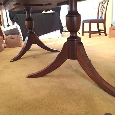 Lot 66 - Dual Pedestal Dining Table