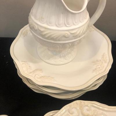 #105 Off White set of Lenox Dishes