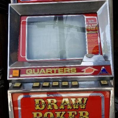 Vintage draw poker machine 