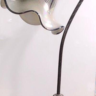 Lot #52: Contemporary Art Studio Tiffany Style Iridescent Glass Lamp