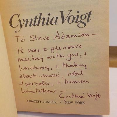 Signed Cynthia Voigt story signed by Cynthia.
