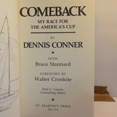 Signed " Come Back" race for america's cup. ( signed copy);