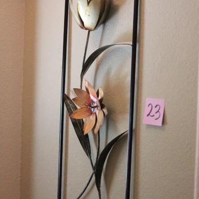 Lot 23 Floral Iron Wall Art