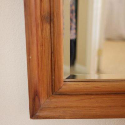 Lot 24 Huge Solid Pine Beveled Mirror