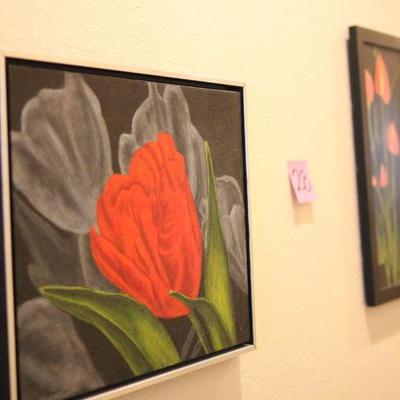 Lot 28 Hand painted Oil Prints Signed