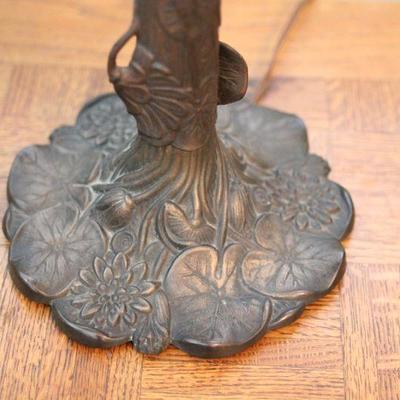 Lot 66 Stained Glass Lamp w/ Iron Base