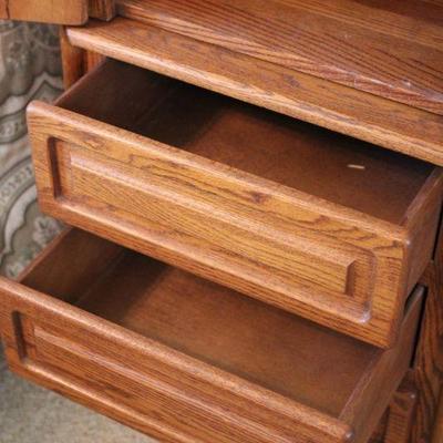Lot 68 Tall Oak Storage Cabinet