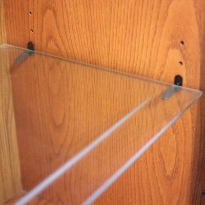 Lot 91 Oak Lighted Cabinet #3