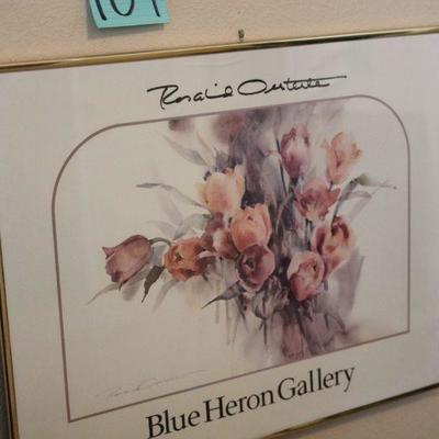 Lot 104 Blue Heron Gallery Framed Print