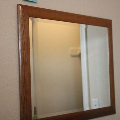 Lot 106 Oak Beveled Mirror