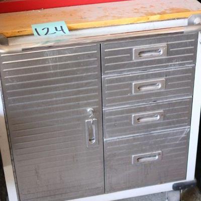 Lot 124 Rolling Tool Cabinet w/ Contents #2