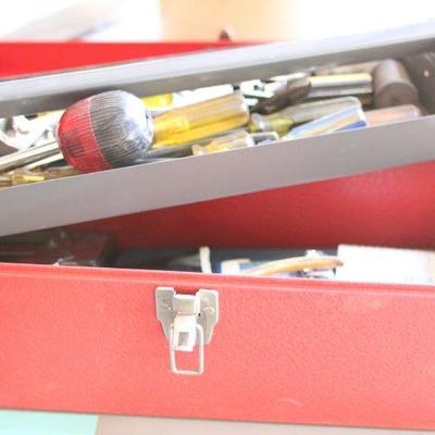 Lot 132 Red Tool Box w/ Contents