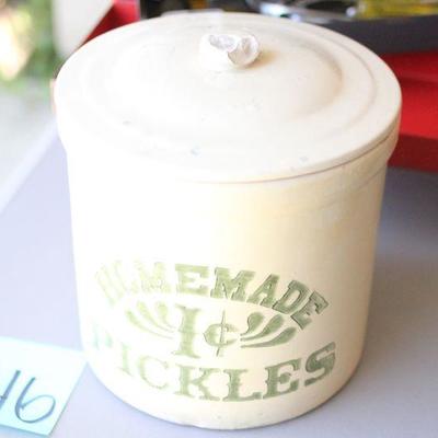 Lot 146 Homemade Pickles Crock