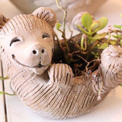 Lot 153 Margaret Hudson Bear Planter