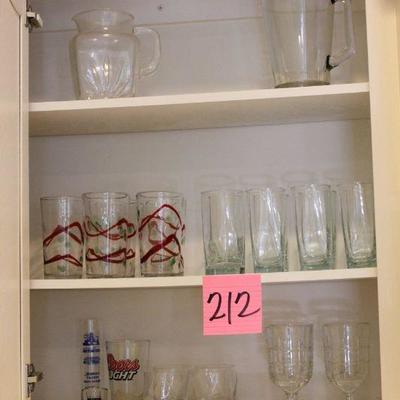 Lot 212 Glassware and Pitchers