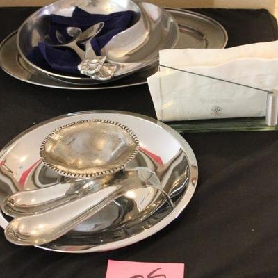Lot 225 Stainless Serving ware