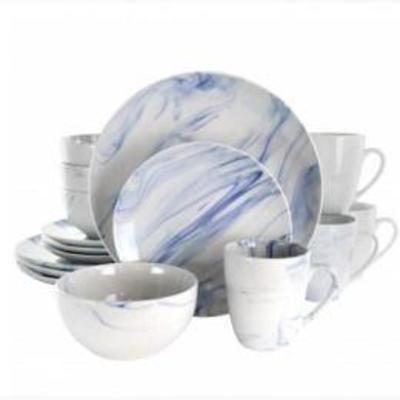 black marble  15pc dinner set