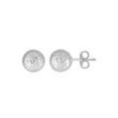 14k white gold studs