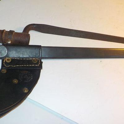 " Civil War Bayonet and scabbard for flint lock rifles".