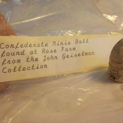 "Civil War Confederate Mini Ball" at "Rose Farm 1800's"