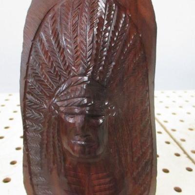 Lot 2 - Native American Wooden Carved Indian & Tree 