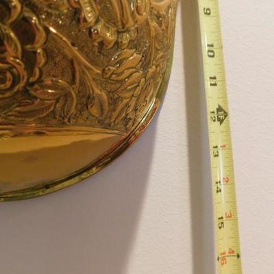 Large Decorative Brass Wall Pocket Plant Holder 12