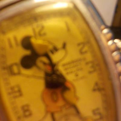 "Vintage 1938 Mickey Mouse wrist watch with box." made by Ingersoll.