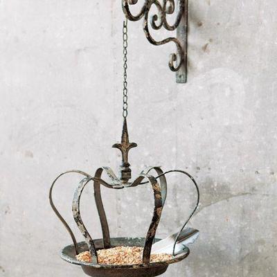 FRENCH COUNTRY RUSTIC Plant Hanger Bird Feeder