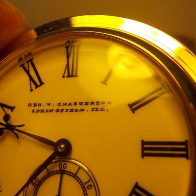 "george Chatterton " Lincoln Pocket Watch"