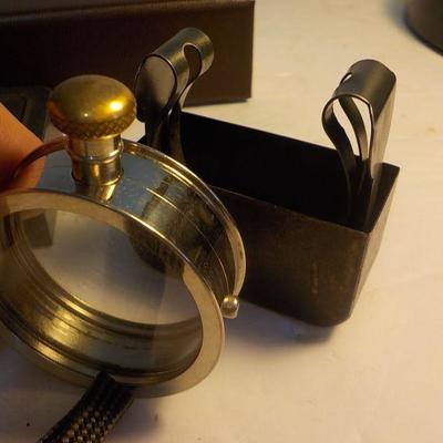 Waltham Watch magnifier with carry case.