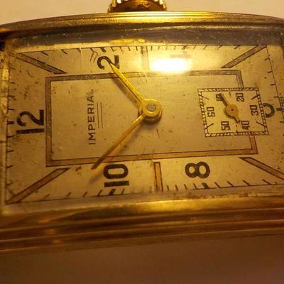 " Vintage Imperial Mens wrist watch"  roll gold plate 10k.