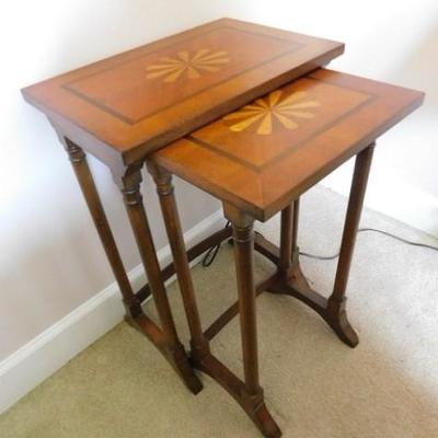 Inlay Solid Wood Nesting Table Set 17
