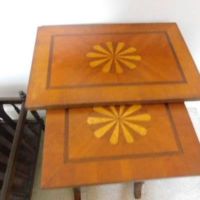 Inlay Solid Wood Nesting Table Set 17
