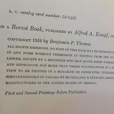" Book of Abraham Lincoln by Benjamin Thomas. 1939.