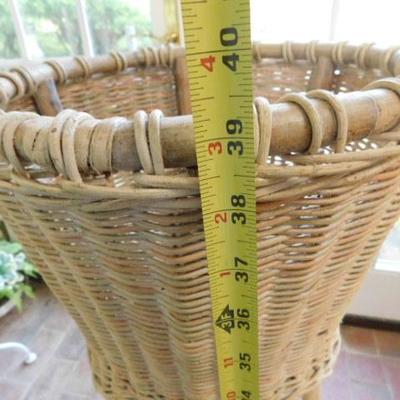 Wicker Rattan Planter Stand 13