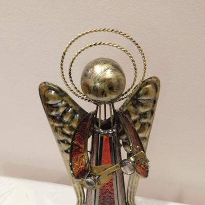 Metal Art and Stained Glass Tea Light Angel 5