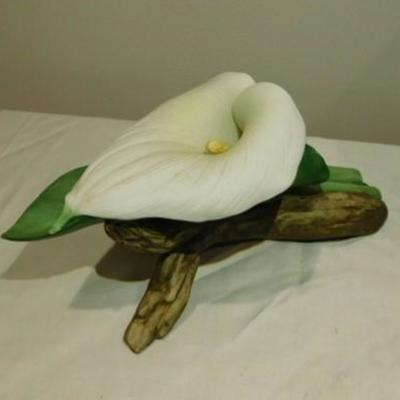 Vintage Andrea by Sadek Calla Lilly Porcelain Flower with Box