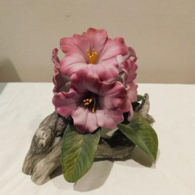 Vintage Andrea by Sadek Rhododendron Porcelain Flower with Box