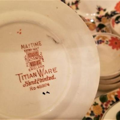 Lot #30  Large set of 1930's Titian Ware (dinner service)