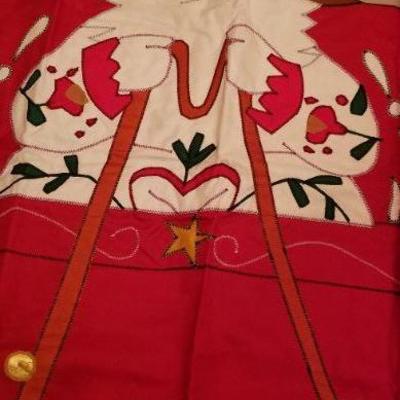 LOT #550: Vintage Santa Claus Farm And Garden Flag