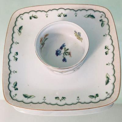 Georges Briard Victorian Gardens One Piece Chip and Dip Serving Tray