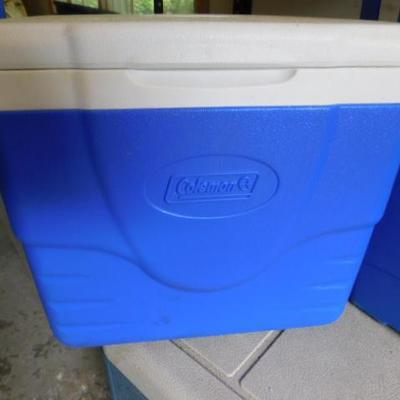 Set of Three Ice Coolers Various Sizes