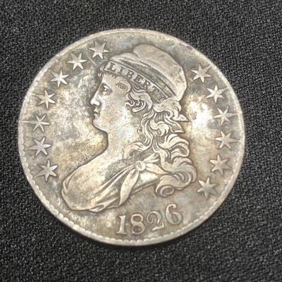1826 Capped Bust half dollar 50c cents - Good Strike 