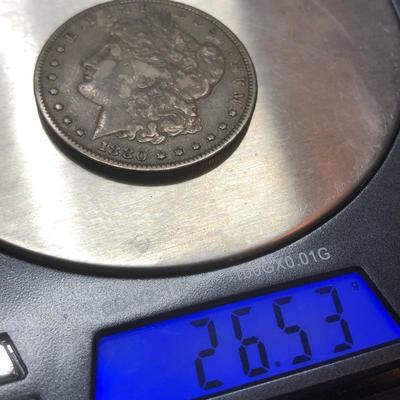 1880 Morgan Silver $1 Dollar Coin 